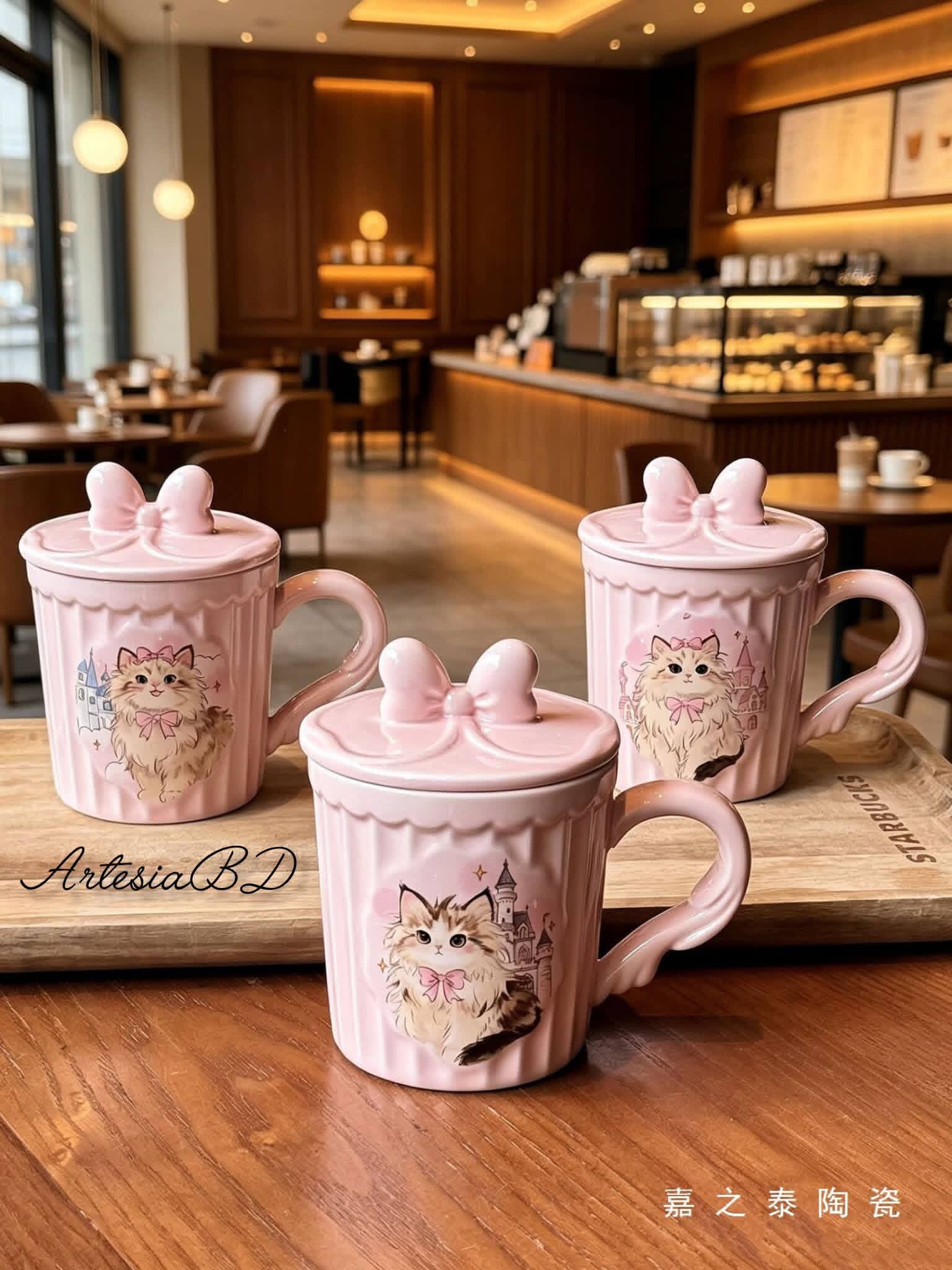 106 - High-Appearance Ceramic Mug with Lid